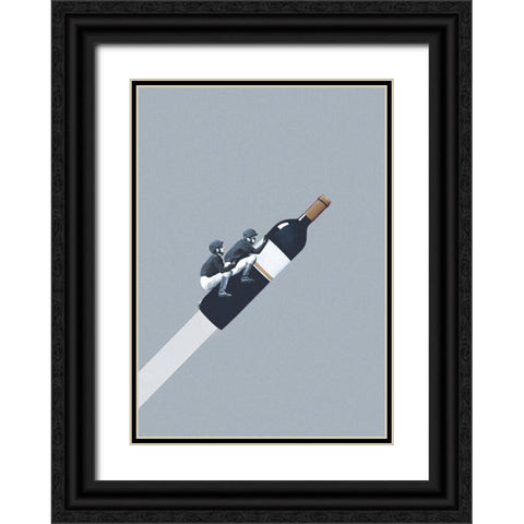 We ride until dawn Black Ornate Wood Framed Art Print with Double Matting by Leon, Maarten