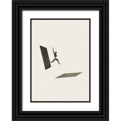 Not the one to wait Black Ornate Wood Framed Art Print with Double Matting by Leon, Maarten