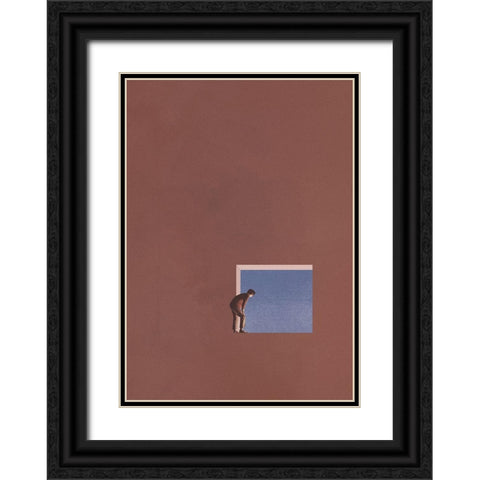 Curiosity Black Ornate Wood Framed Art Print with Double Matting by Leon, Maarten