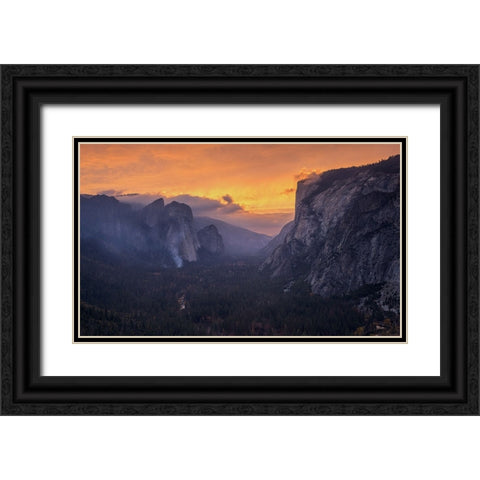 Reverse Tunnel View Black Ornate Wood Framed Art Print with Double Matting by Lin, Ning