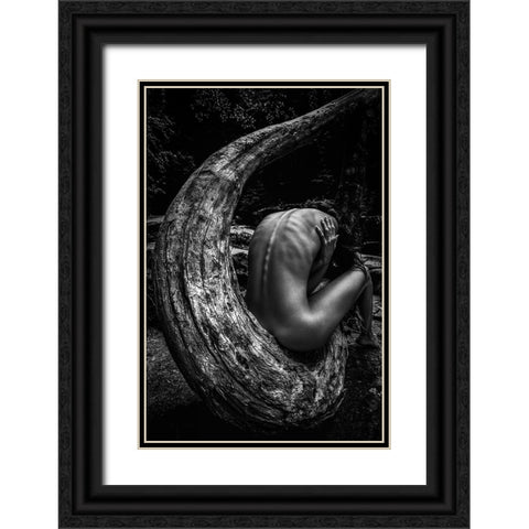 Wild Black Ornate Wood Framed Art Print with Double Matting by Mannini, Roberto