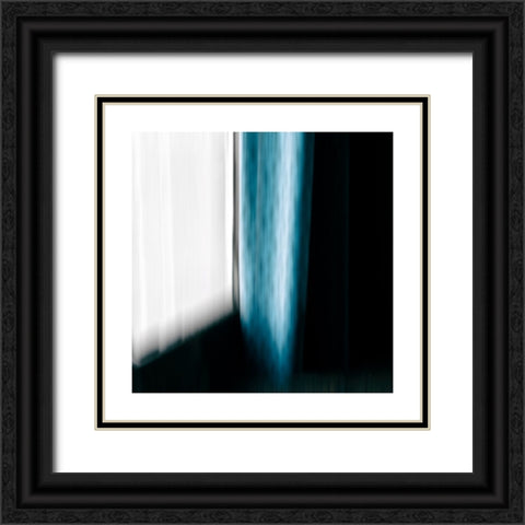 Blue window Black Ornate Wood Framed Art Print with Double Matting by Masy, Jacques