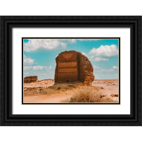 Qasr AlFarid - UOmOp OsUUOpUOm Black Ornate Wood Framed Art Print with Double Matting by Khaled