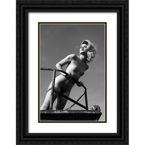 Blonde Black Ornate Wood Framed Art Print with Double Matting by Blasko, Jan
