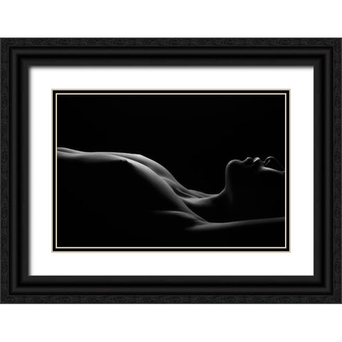 Part Of Body Black Ornate Wood Framed Art Print with Double Matting by Fifi, Magdalena