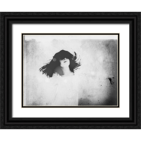 Soul Dance Black Ornate Wood Framed Art Print with Double Matting by Margau, Delphine