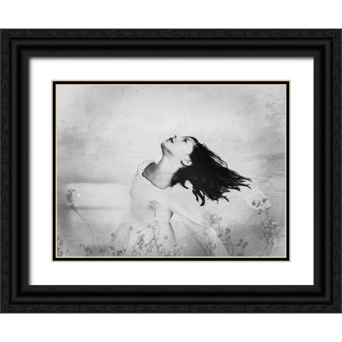 The Soaring Beautiful Black Ornate Wood Framed Art Print with Double Matting by Margau, Delphine