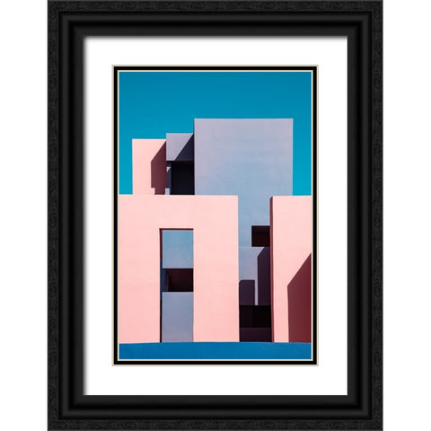 Muralla Roja #1 Black Ornate Wood Framed Art Print with Double Matting by Wride, Linda