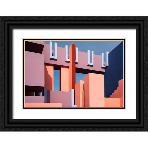 Muralla Roja #8 Black Ornate Wood Framed Art Print with Double Matting by Wride, Linda