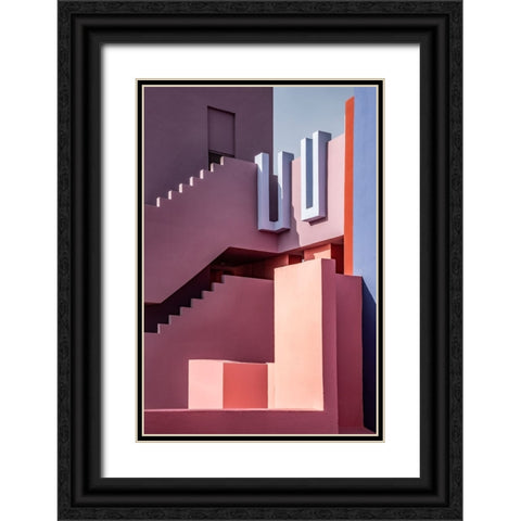 Muralla Roja #10 Black Ornate Wood Framed Art Print with Double Matting by Wride, Linda