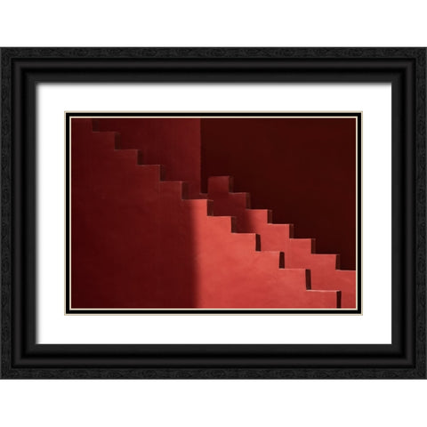Muralla Roja #12 Black Ornate Wood Framed Art Print with Double Matting by Wride, Linda