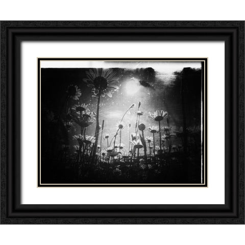 There is always a piece of sky Black Ornate Wood Framed Art Print with Double Matting by Margau, Delphine