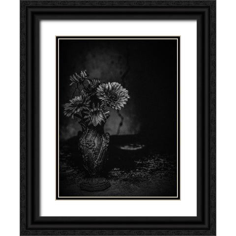 The Cracks Black Ornate Wood Framed Art Print with Double Matting by Margau, Delphine