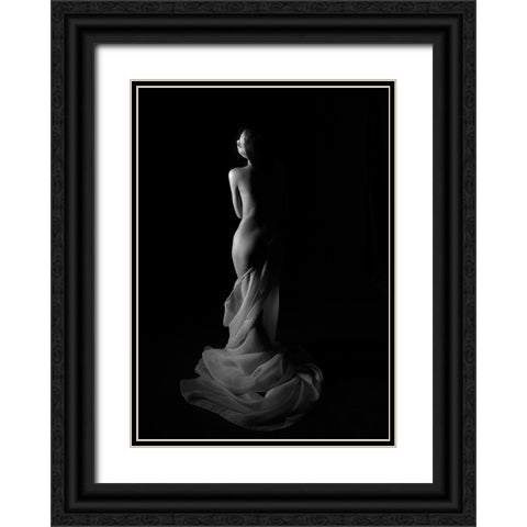 Body Black Ornate Wood Framed Art Print with Double Matting by Fifi, Magdalena