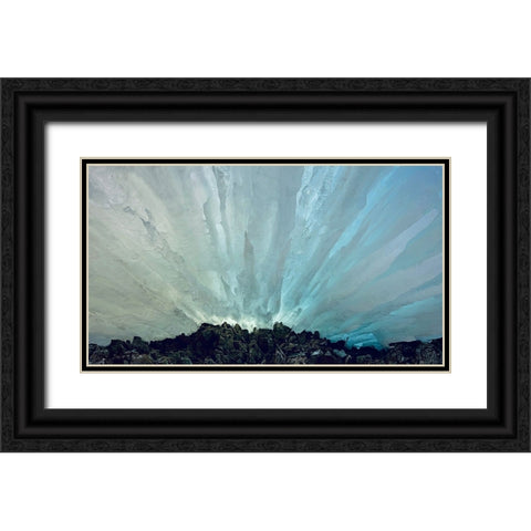 Ice Sky Black Ornate Wood Framed Art Print with Double Matting by Gu, Danling
