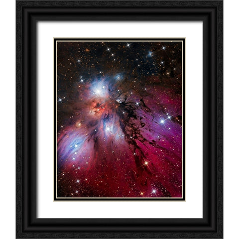 The Angel Nebula Black Ornate Wood Framed Art Print with Double Matting by Chander, Vikas