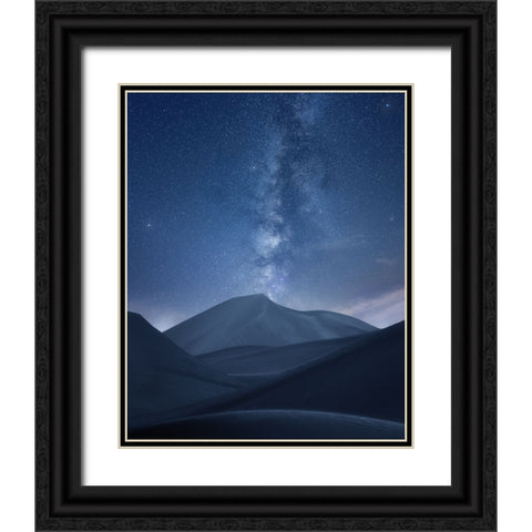 Dunes view point Black Ornate Wood Framed Art Print with Double Matting by Sulaiman Alshehhi, Ahmed