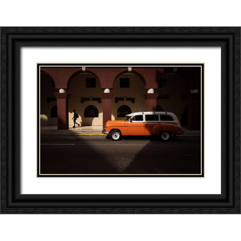 Heart Of Cuba Black Ornate Wood Framed Art Print with Double Matting by Mirica, Dan
