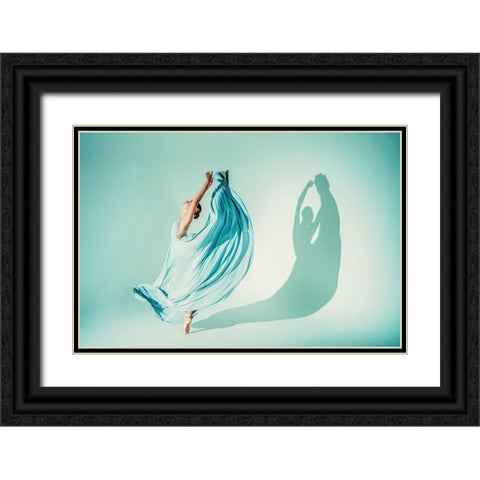 Magda Black Ornate Wood Framed Art Print with Double Matting by Grimm, Klaus