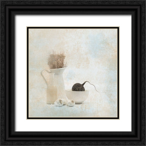 Soft Impression With Rammenas And Milk Black Ornate Wood Framed Art Print with Double Matting by Dingemans, Saskia