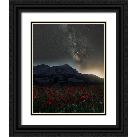 The light pollution Black Ornate Wood Framed Art Print with Double Matting by Del Puerto, Javier