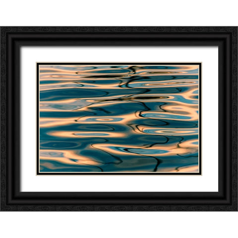 Ripples Black Ornate Wood Framed Art Print with Double Matting by Xu, Mei
