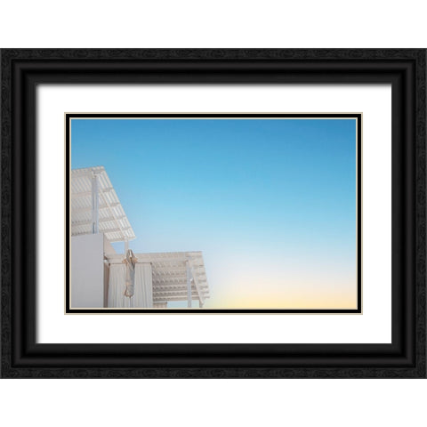 Sunshades Black Ornate Wood Framed Art Print with Double Matting by Wride, Linda