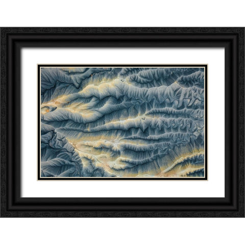 Shape of Rock Black Ornate Wood Framed Art Print with Double Matting by Rong, Herbert