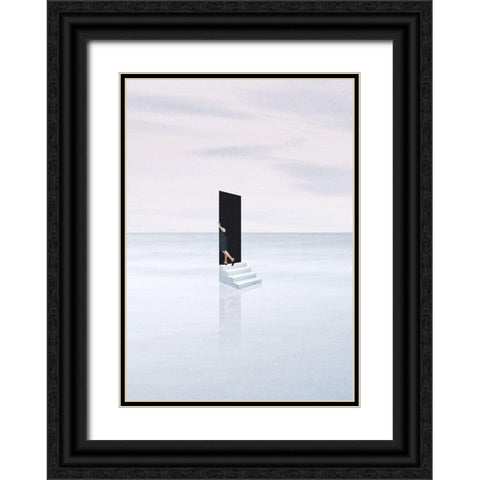 Escapism Black Ornate Wood Framed Art Print with Double Matting by Leon, Maarten