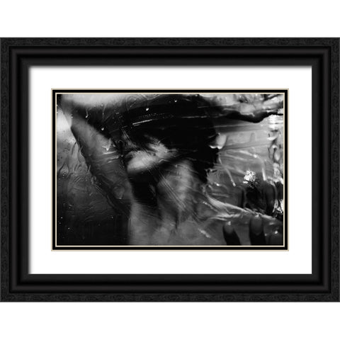 Girl Black Ornate Wood Framed Art Print with Double Matting by Ishikura, Takaaki