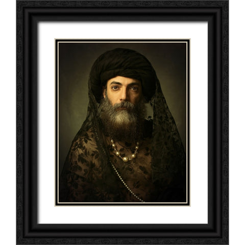 Mehdi mokhtari Black Ornate Wood Framed Art Print with Double Matting by Mokhtari, Mehdi