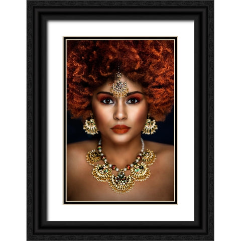 Untitled Black Ornate Wood Framed Art Print with Double Matting by Pandya, Hardik