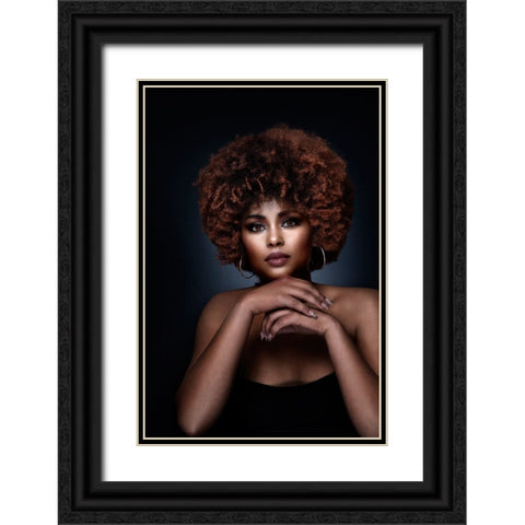 Untitled Black Ornate Wood Framed Art Print with Double Matting by Pandya, Hardik