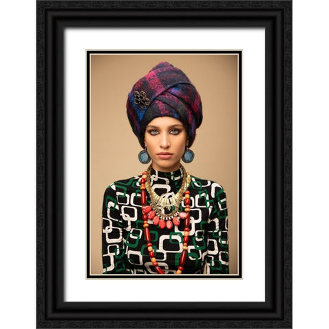 Zarina Black Ornate Wood Framed Art Print with Double Matting by Diaz, Anderson