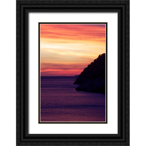 Dubrovnik Sunset Black Ornate Wood Framed Art Print with Double Matting by Alcantara, Miguel