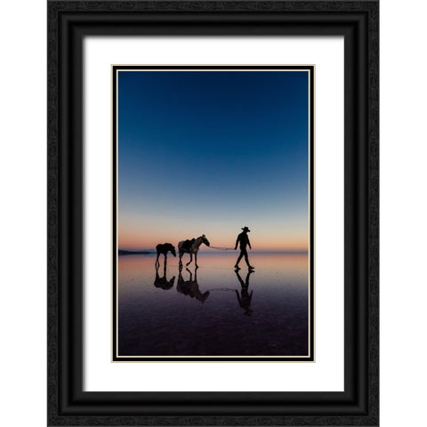 Untitled Black Ornate Wood Framed Art Print with Double Matting by Emre Erol, M.