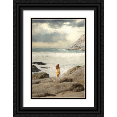 An ode to the Sunday walk Black Ornate Wood Framed Art Print with Double Matting by Yuan, Kiki