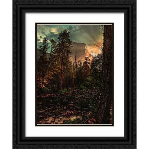Yosemite 6 Black Ornate Wood Framed Art Print with Double Matting by Moshavash, Pirouz