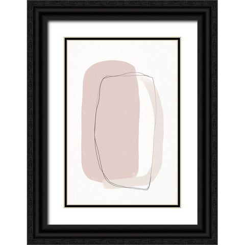 Abstract Bond Black Ornate Wood Framed Art Print with Double Matting by Sawall, Anastasia