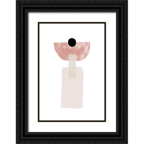 Abstract Composition No 2 Black Ornate Wood Framed Art Print with Double Matting by Sawall, Anastasia