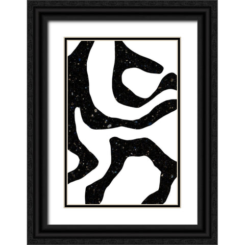 Black Gems Black Ornate Wood Framed Art Print with Double Matting by Sawall, Anastasia