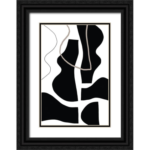 Contour Black Ornate Wood Framed Art Print with Double Matting by Sawall, Anastasia