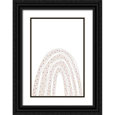 Dotted Rainbow Black Ornate Wood Framed Art Print with Double Matting by Sawall, Anastasia