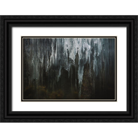 Grunge Window Black Ornate Wood Framed Art Print with Double Matting by Mossholder, Tim