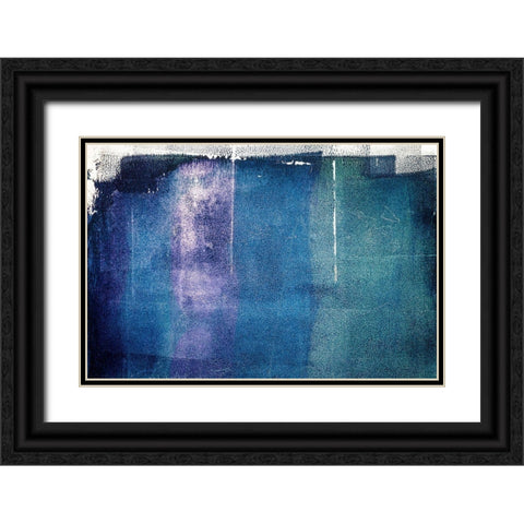 Painted Textures Black Ornate Wood Framed Art Print with Double Matting by Mossholder, Tim