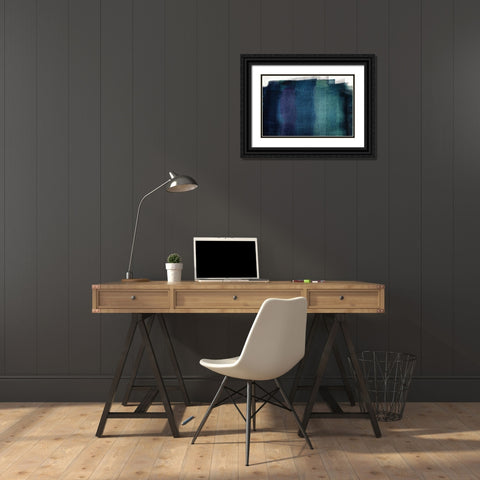 Painted Textures Black Ornate Wood Framed Art Print with Double Matting by Mossholder, Tim
