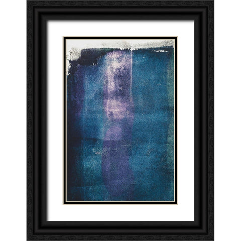 Painted Textures Black Ornate Wood Framed Art Print with Double Matting by Mossholder, Tim
