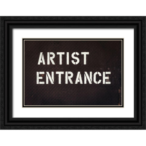 Artist Entrance Black Ornate Wood Framed Art Print with Double Matting by Mossholder, Tim