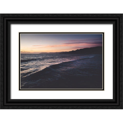 California Coast Black Ornate Wood Framed Art Print with Double Matting by Mossholder, Tim