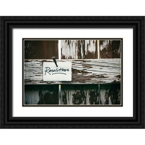 Resolutions Black Ornate Wood Framed Art Print with Double Matting by Mossholder, Tim